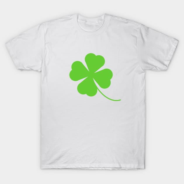 Lucky Four Leaf Clover Shamrock T-Shirt by Kelly Gigi